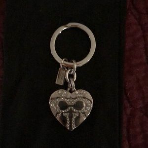 Coach heart locket key ring